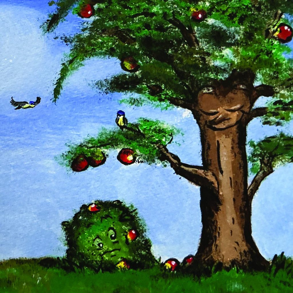 Busch und Baum, Acrylbild, Stephanie Hempel